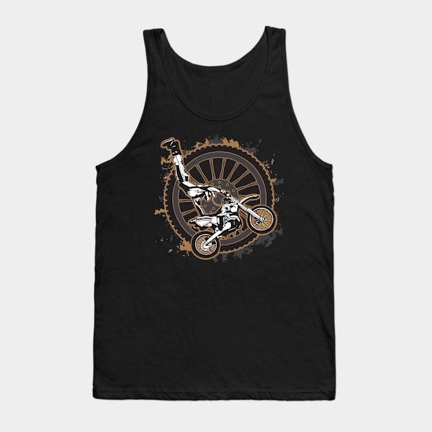 Motocross Extreme Stunt Motorcycle Tank Top by RadStar